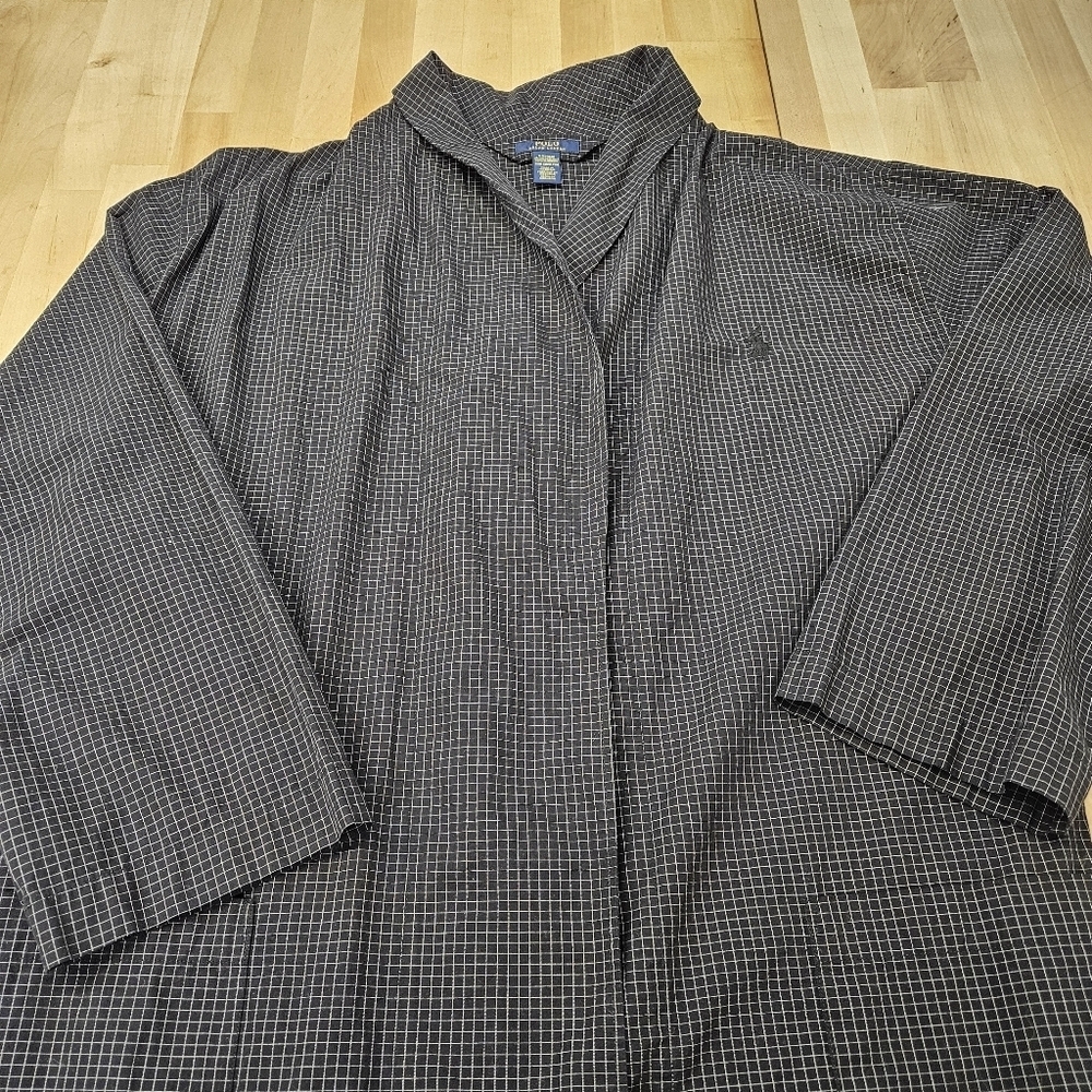 Polo Ralph Lauren Robe Men's Small Sleepwear, Soho Modern Plaid Robe - Picture 5 of 11